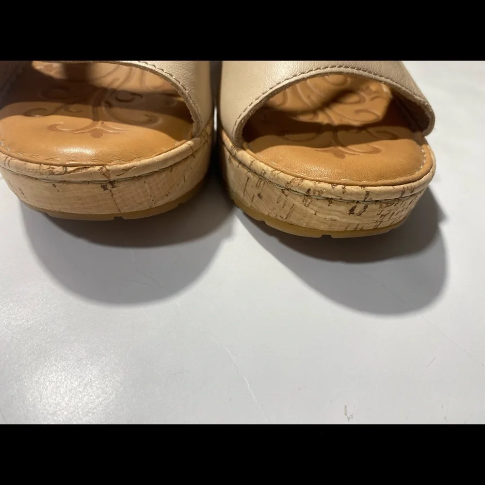 Born Women's Nude Cork Platform Sandals